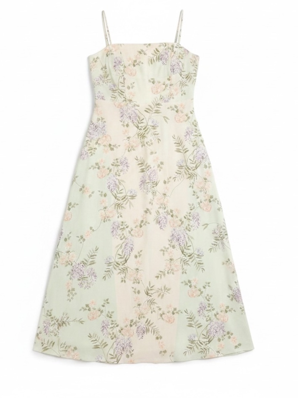 NWT Super Natural Sue Dress Pastel Floral Maxi Smocked Back Sz M $395 - Picture 5 of 6